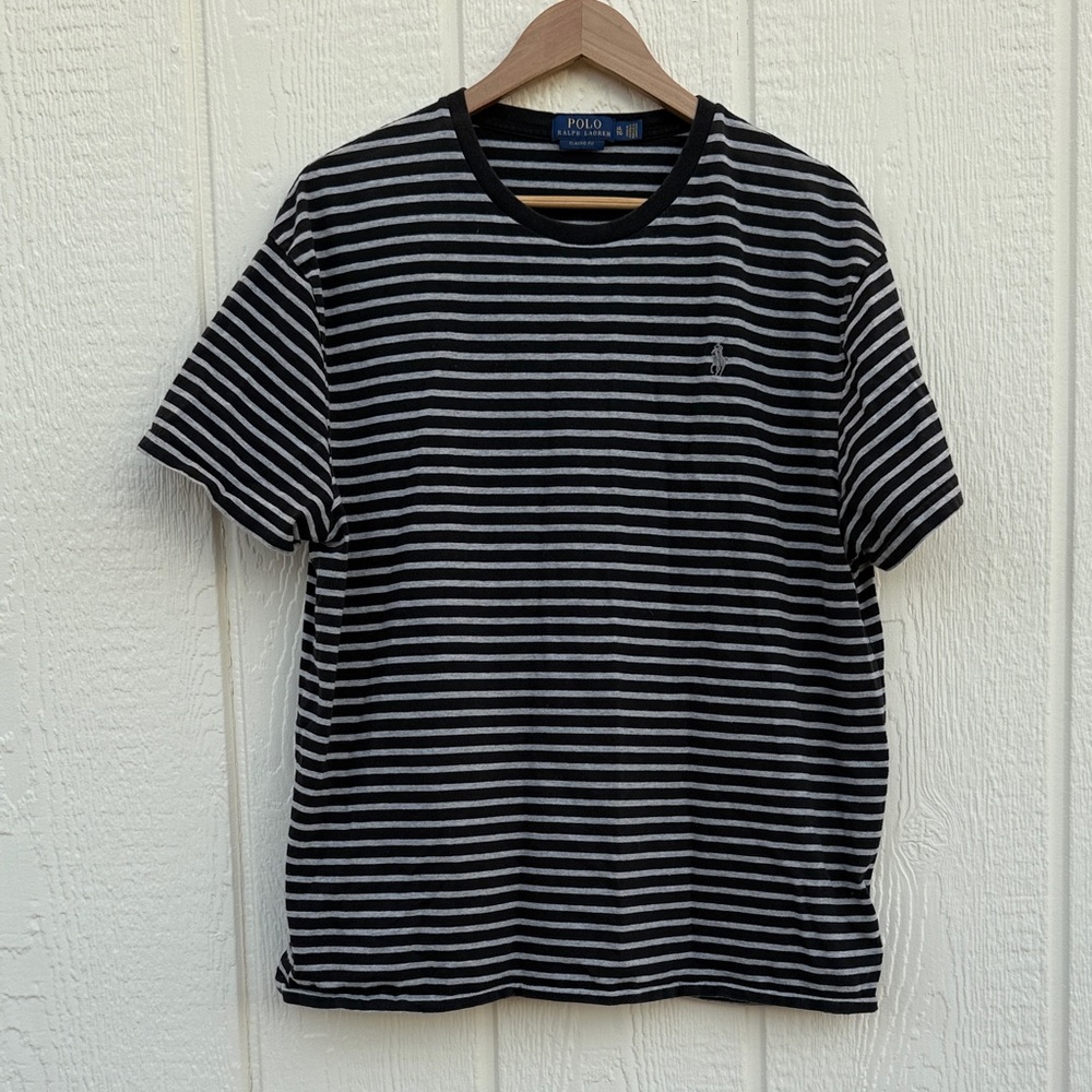 Polo Ralph Lauren Classic Fit Striped Tshirt Men’s Size XL Embroidered Logo